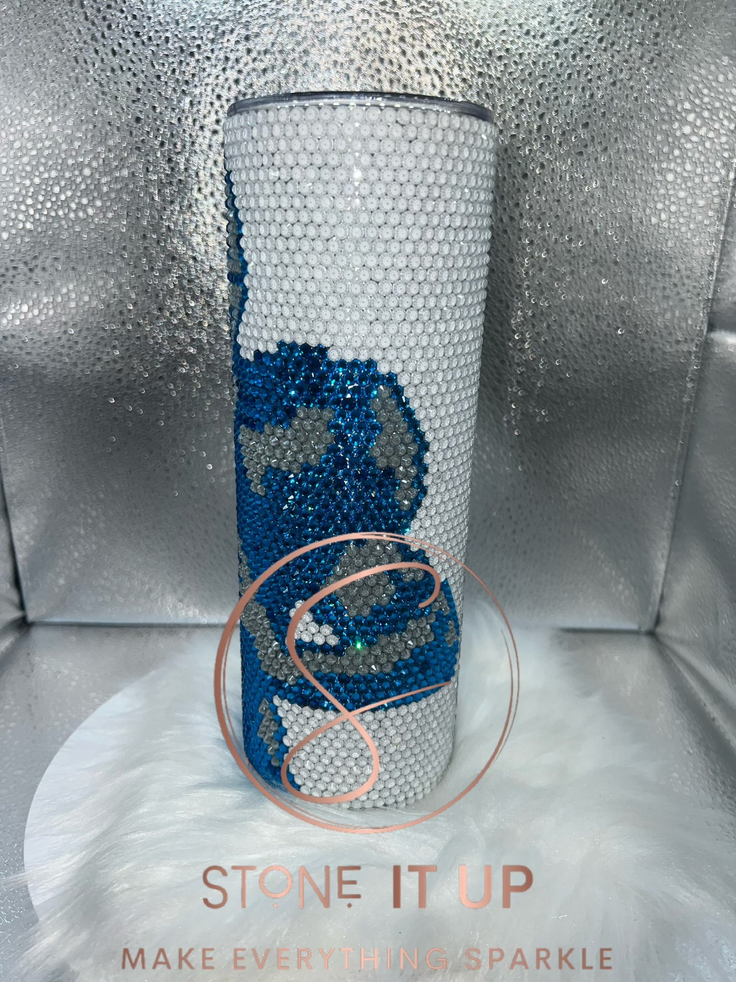 20oz Football Team Blinged Out Tumbler