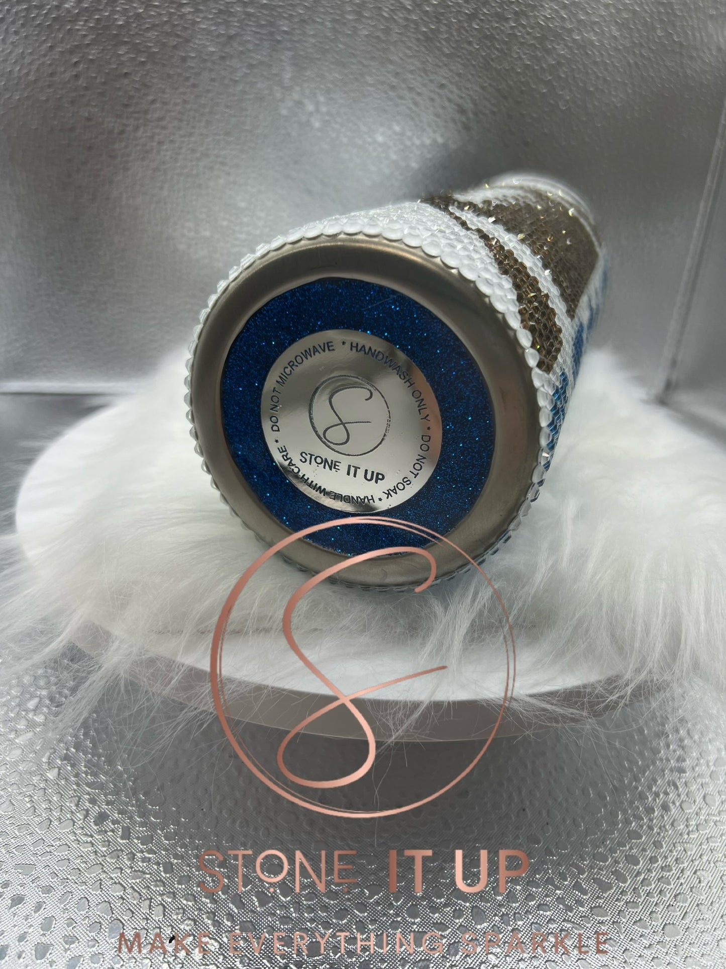 20oz Football Team Blinged Out Tumbler