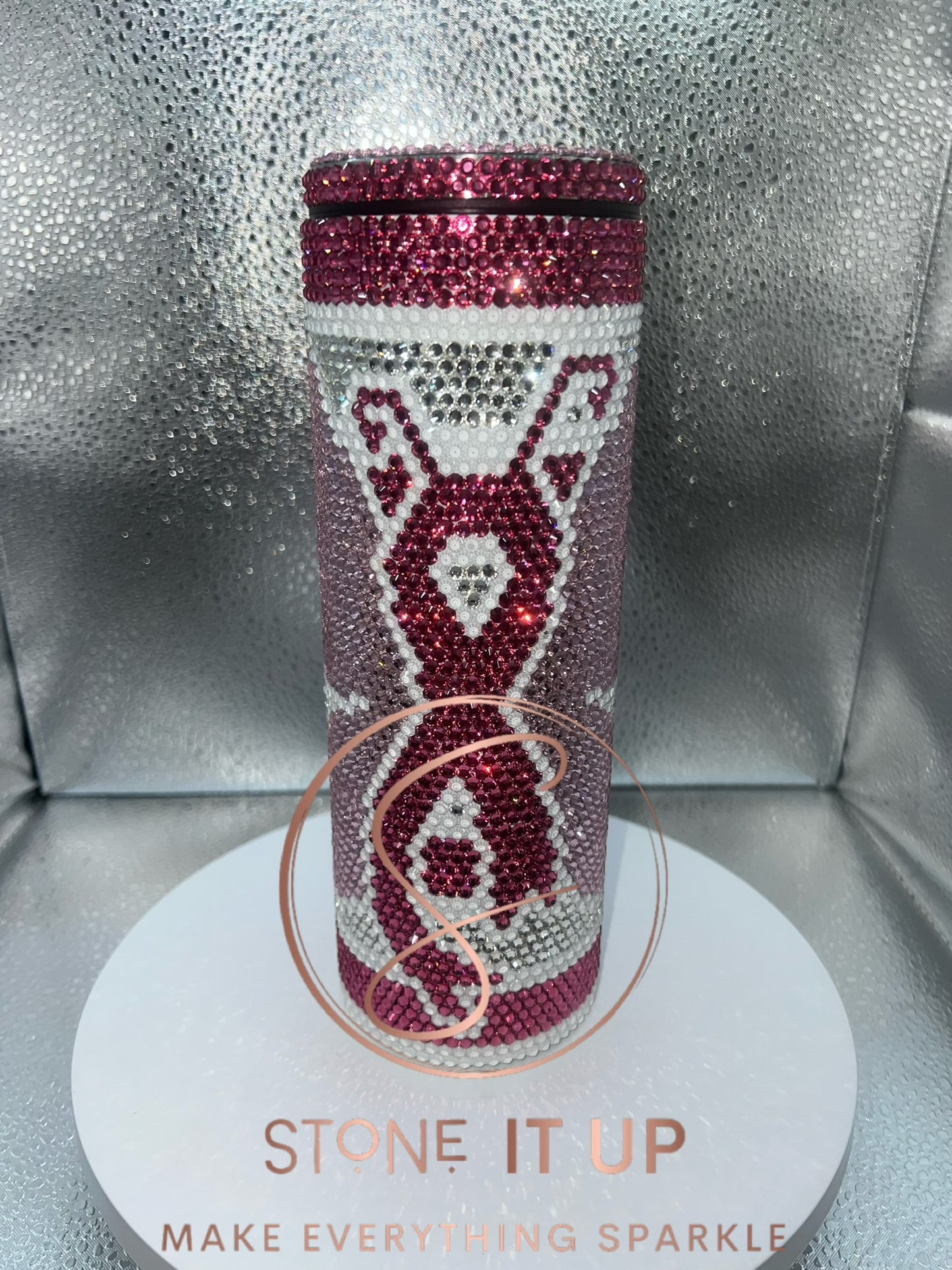 20oz Blinged Out Breast Cancer Butterfly Tumbler