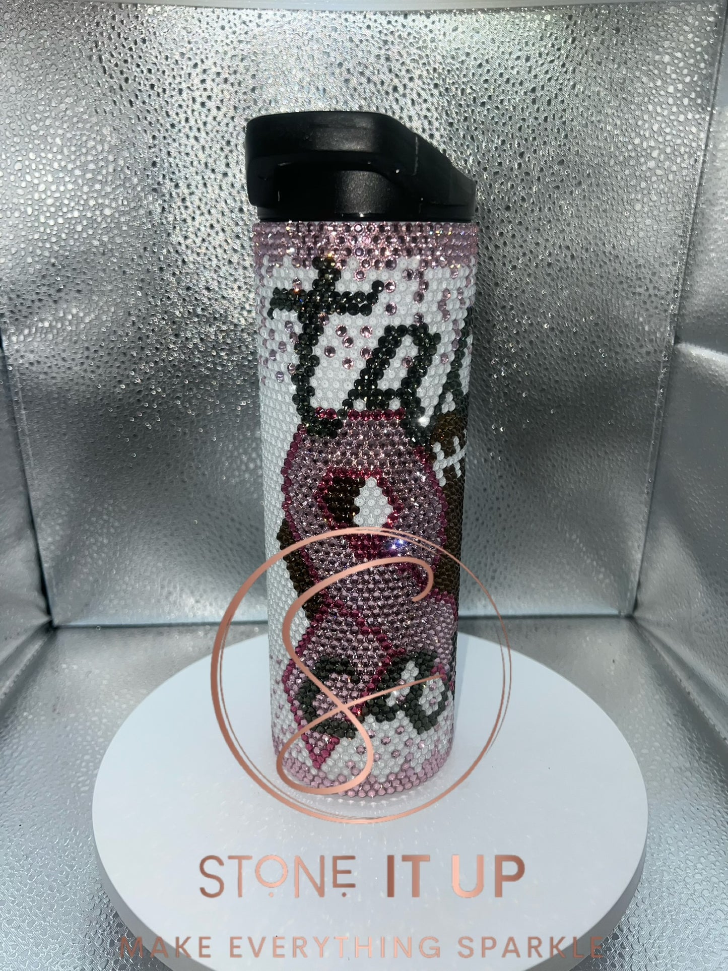 20oz Tackle Cancer Blinged Out Tumbler