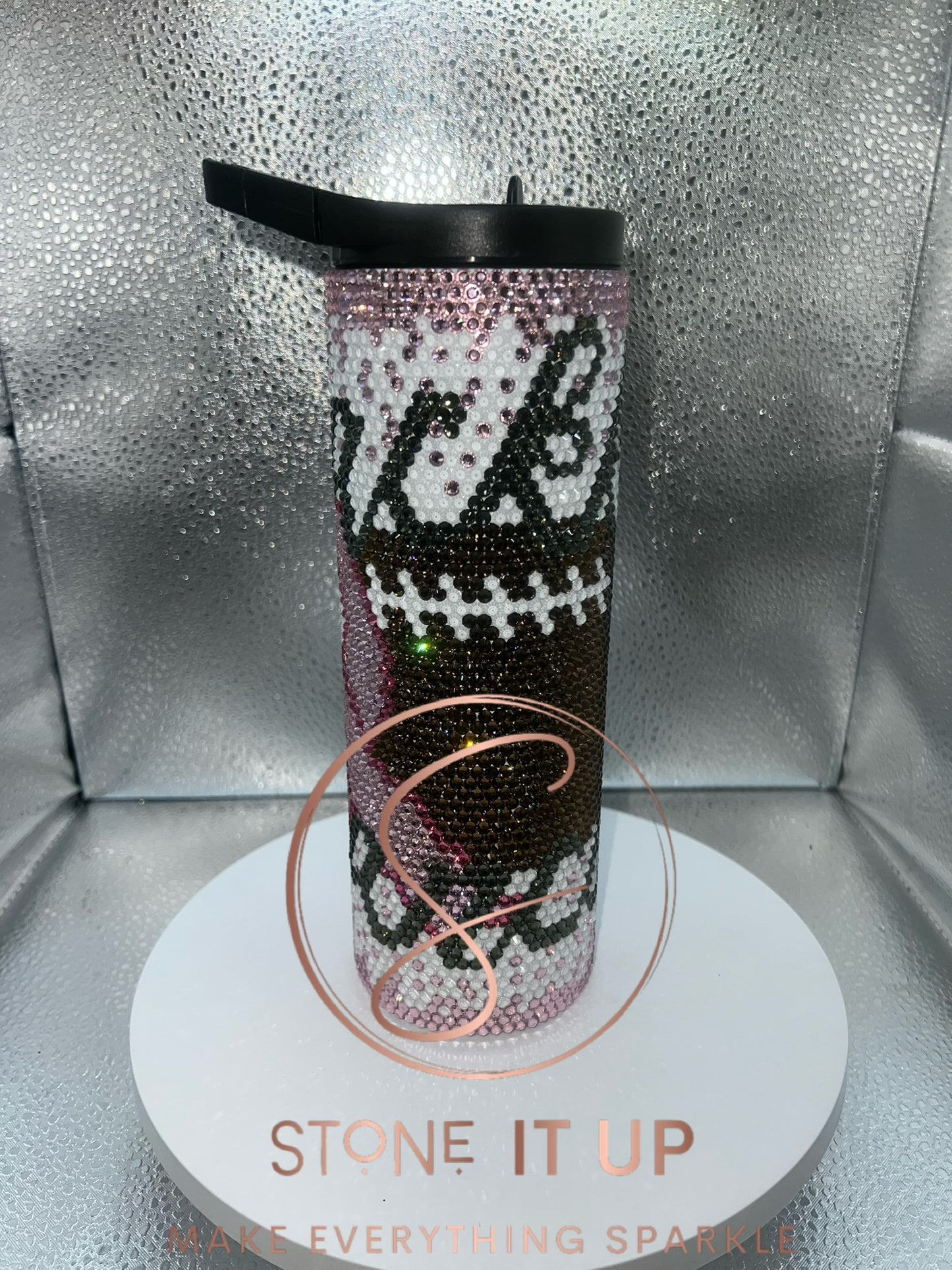 20oz Tackle Cancer Blinged Out Tumbler