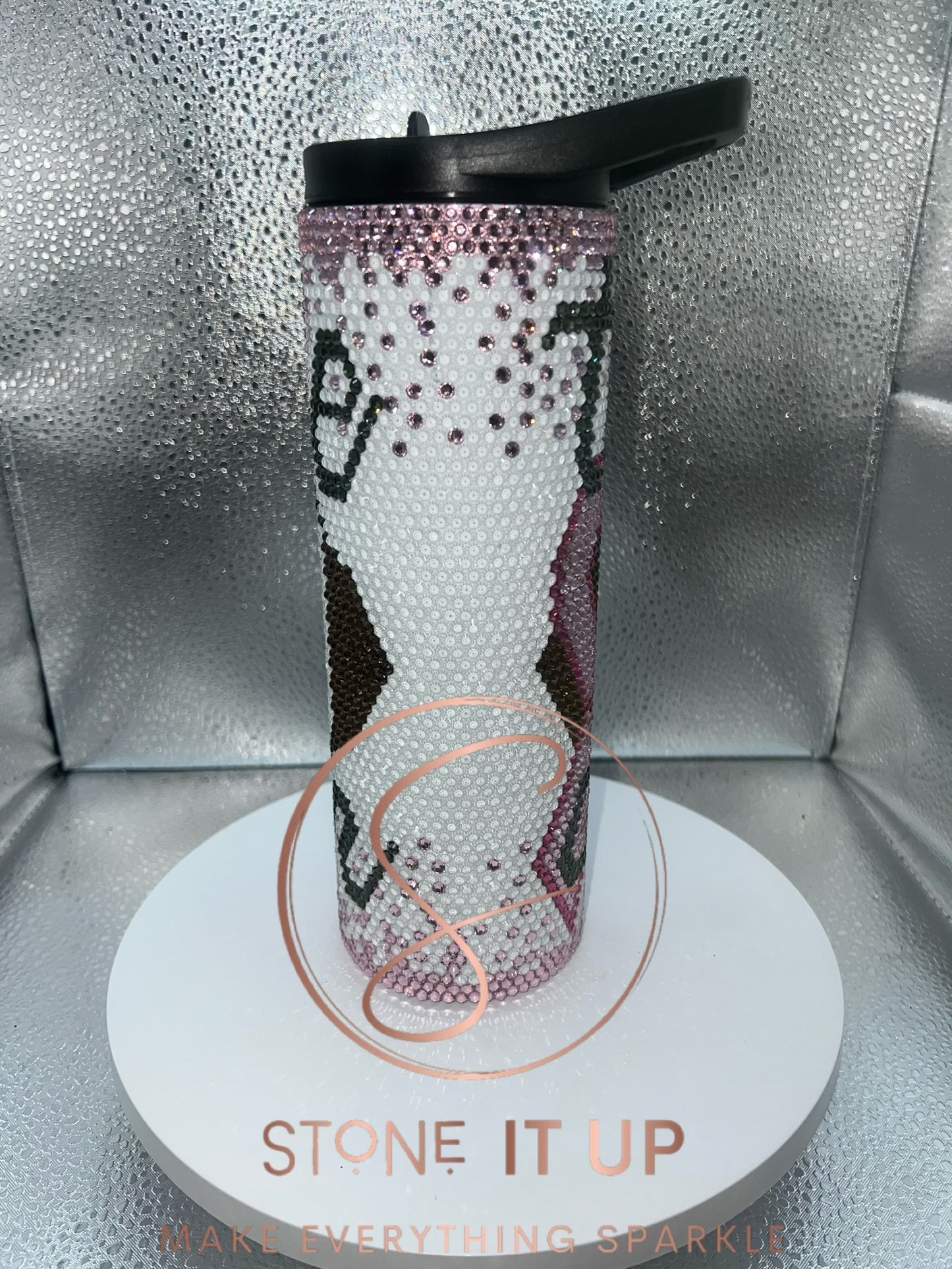 20oz Tackle Cancer Blinged Out Tumbler