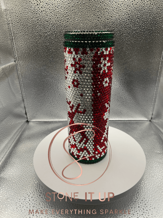 20oz Naughty Reindeer Blinged Out Tumbler