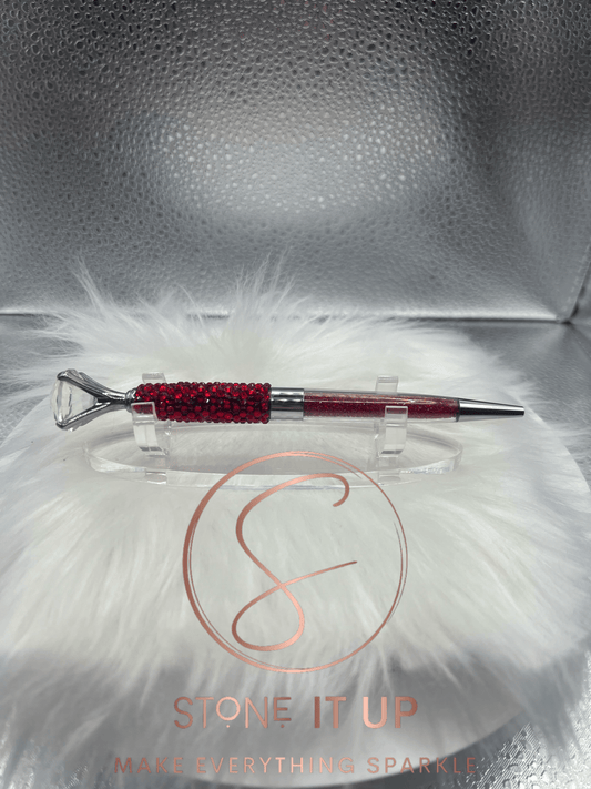 Siam Red Diamond Top Blinged Out Pen