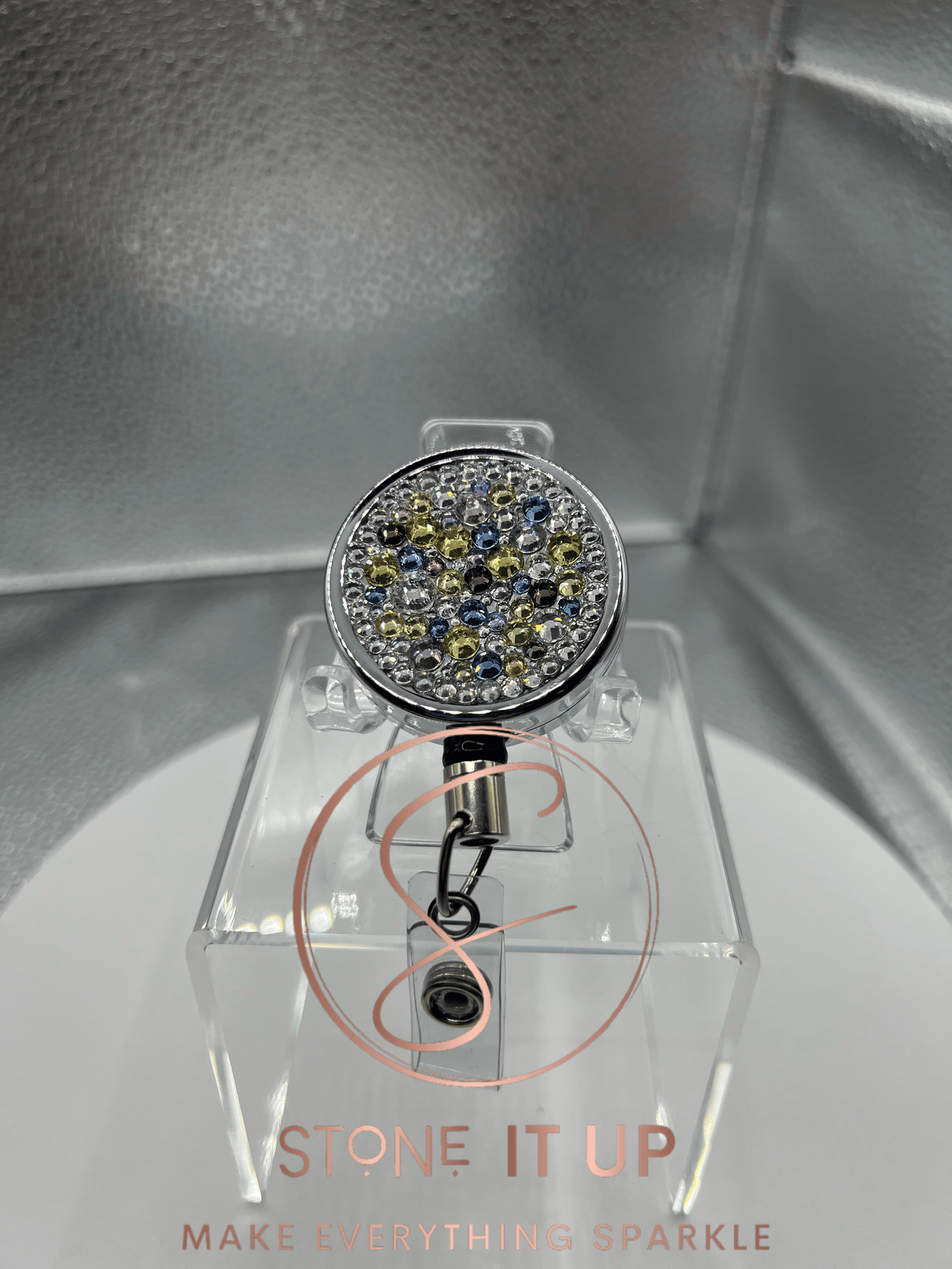 Whispering Wynona Blinged Out Heavy Duty ID Badge Reel