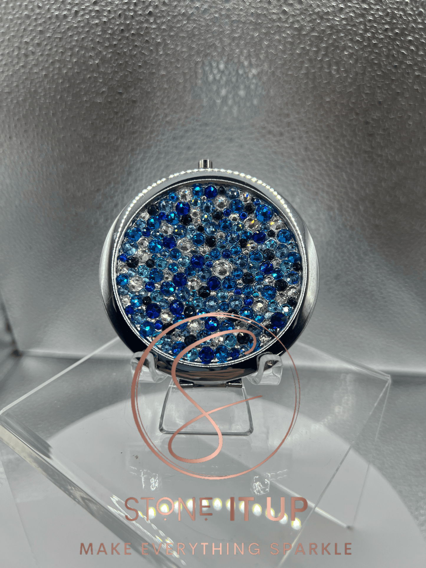 Chillout Charlie Blinged Out Round Shaped Compact Mirror