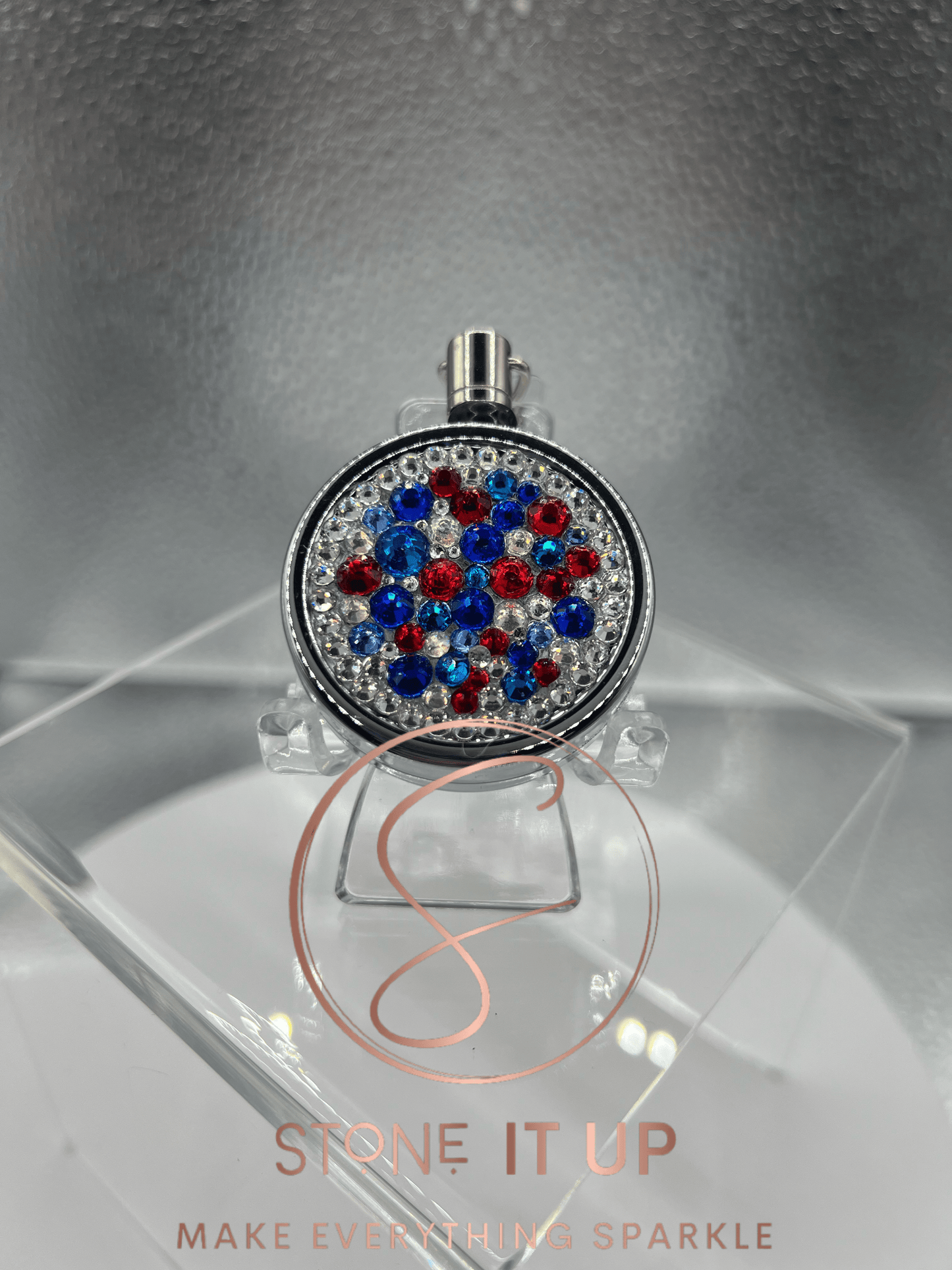 Freedom Glass Blinged Out Heavy Duty ID Badge Reel