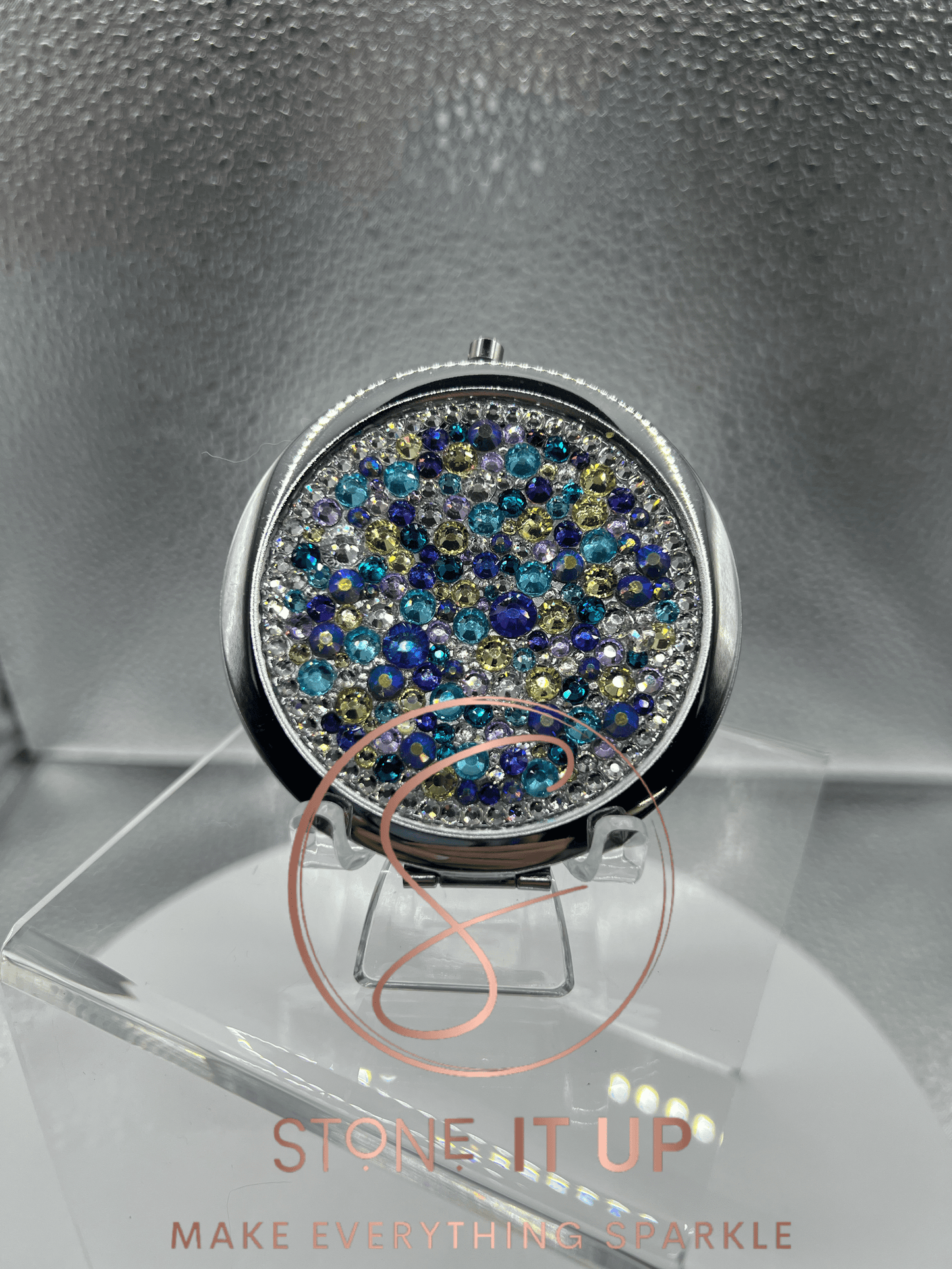 A Little Bit of Alexis Blinged Out Round Shaped Compact Mirror