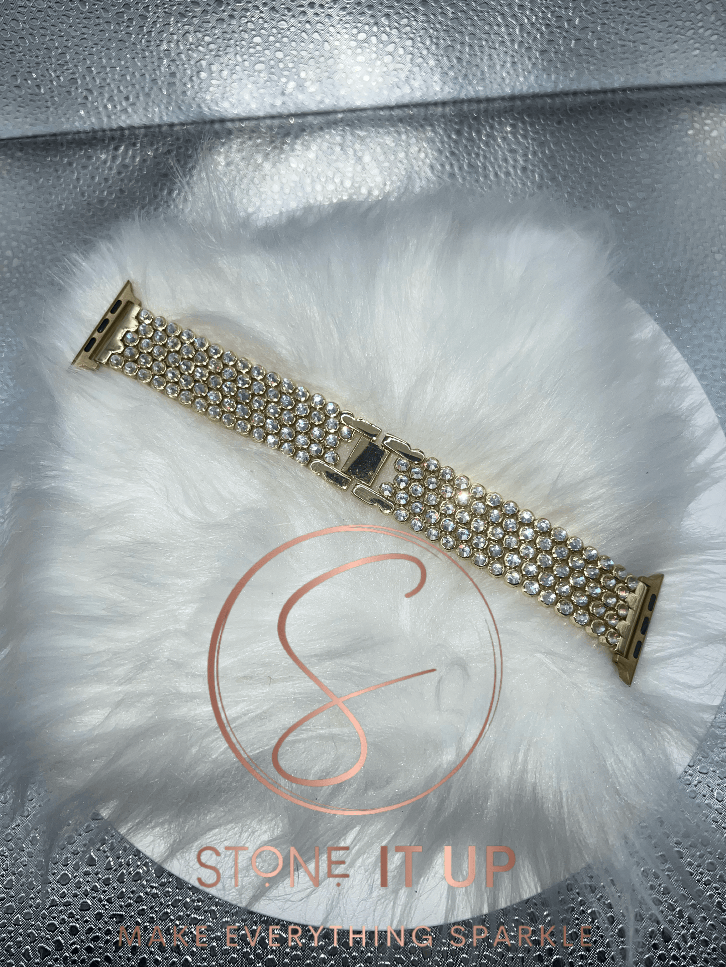 Mirage Crystal in Gold Apple Watch Band (42-49mm)