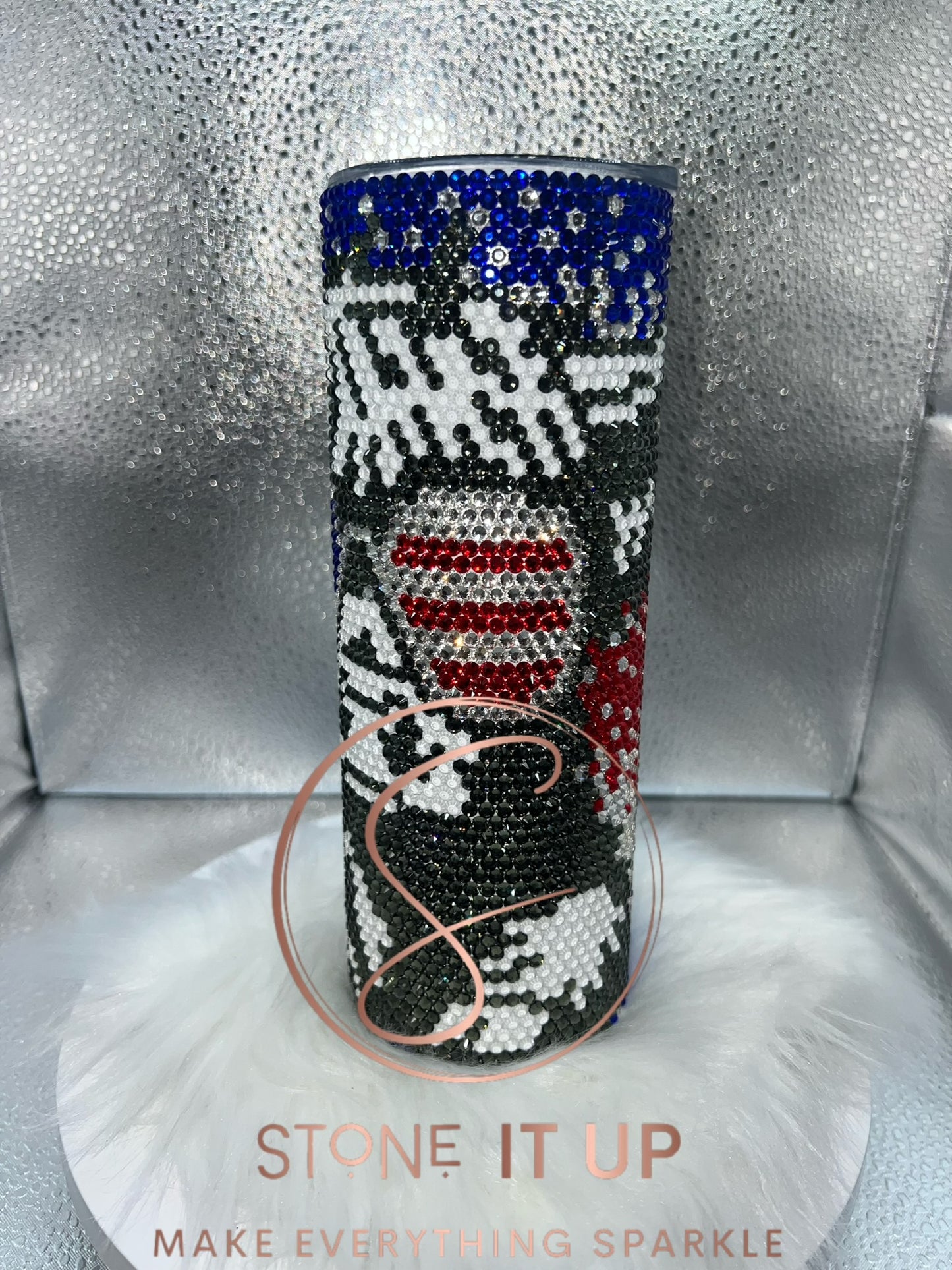 20oz Patriotic Cow Blinged Out Tumbler