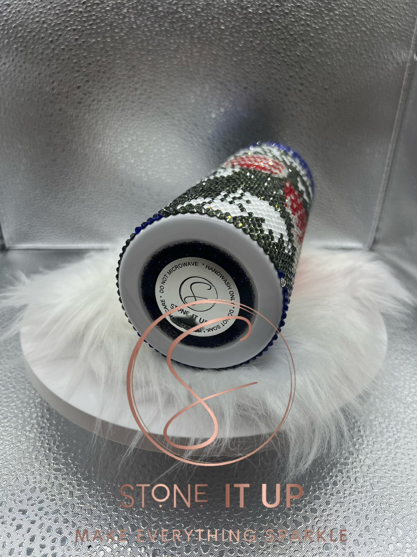 20oz Patriotic Cow Blinged Out Tumbler