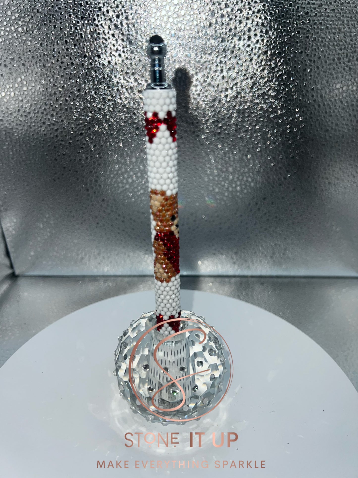 Valentine Teddy Bear Blinged Out Pen