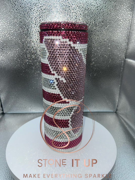 20oz Blinged Out Breast Cancer Butterfly Tumbler