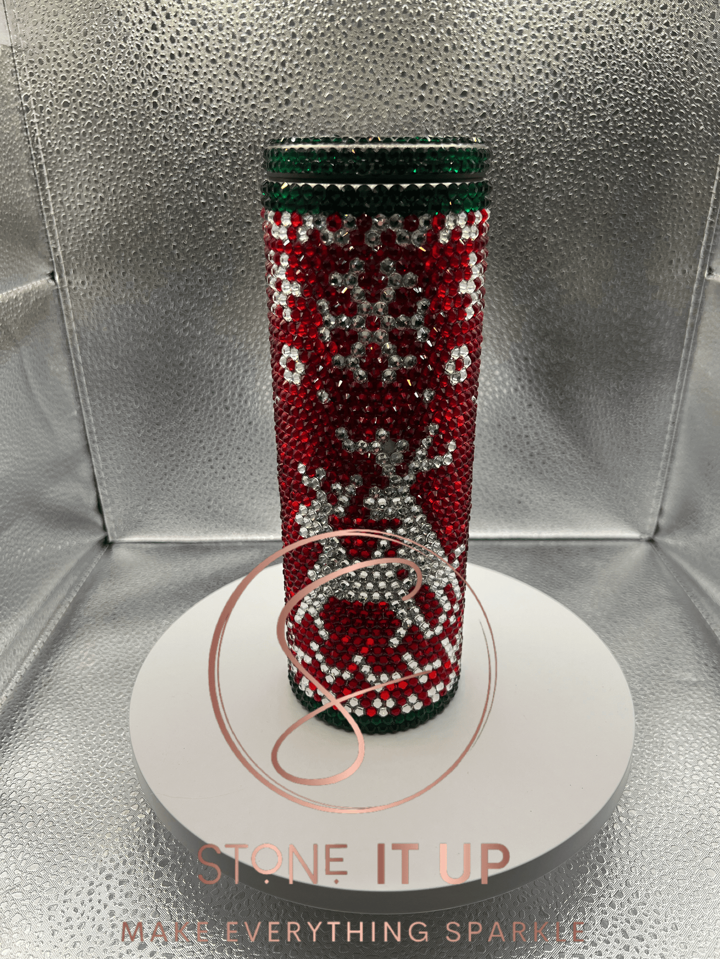 20oz Naughty Reindeer Blinged Out Tumbler