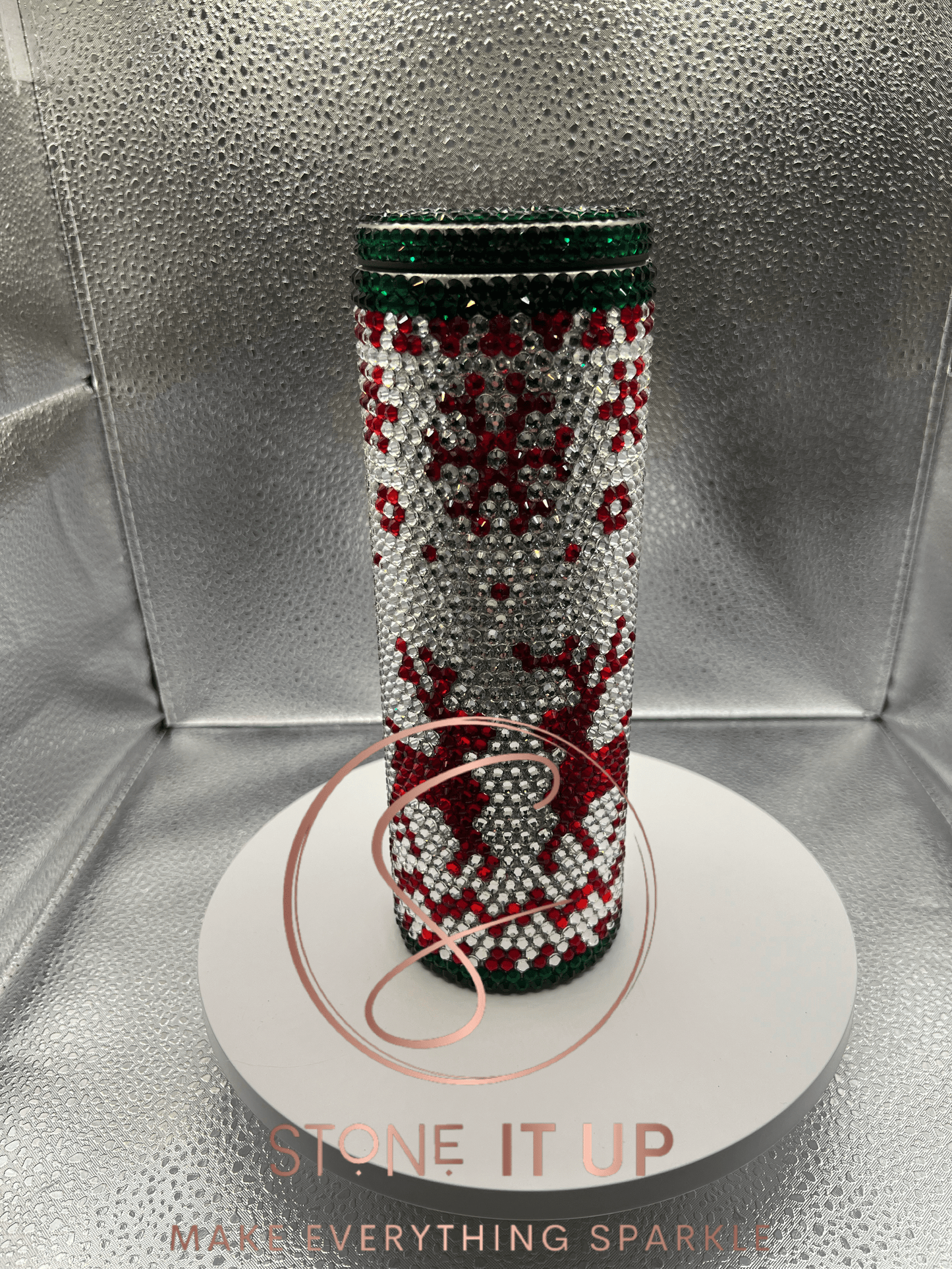 20oz Naughty Reindeer Blinged Out Tumbler