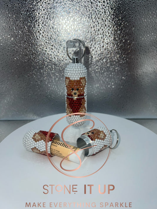 Valentine Teddy Bear Chapstick Holder