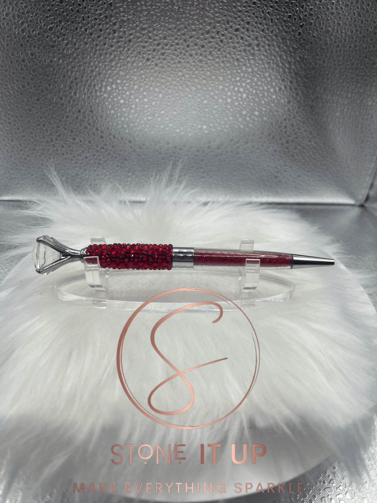 Siam Red Diamond Top Blinged Out Pen