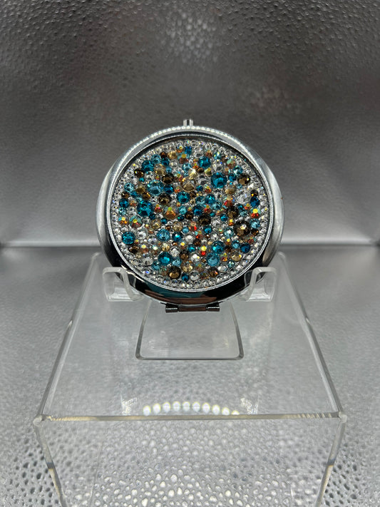 Southern Belle Blinged Out Round Shaped Compact Mirror