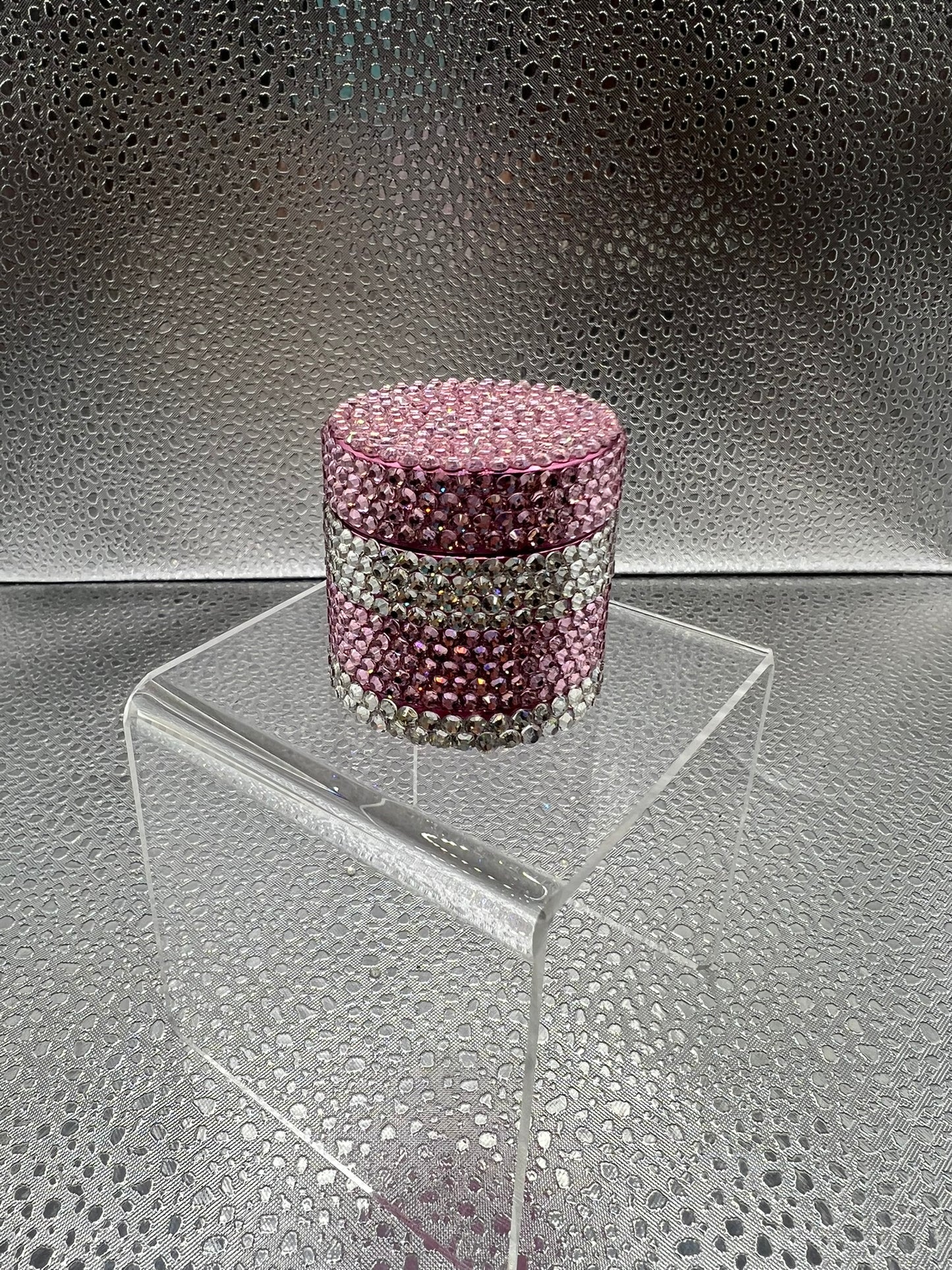 Light Pink & Clear Crystal Spice Grinder