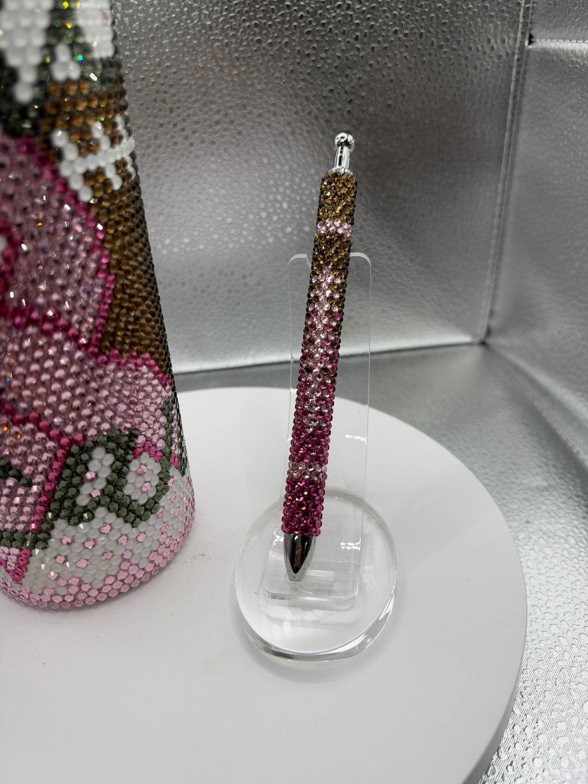 20oz Tackle Cancer Blinged Out Tumbler