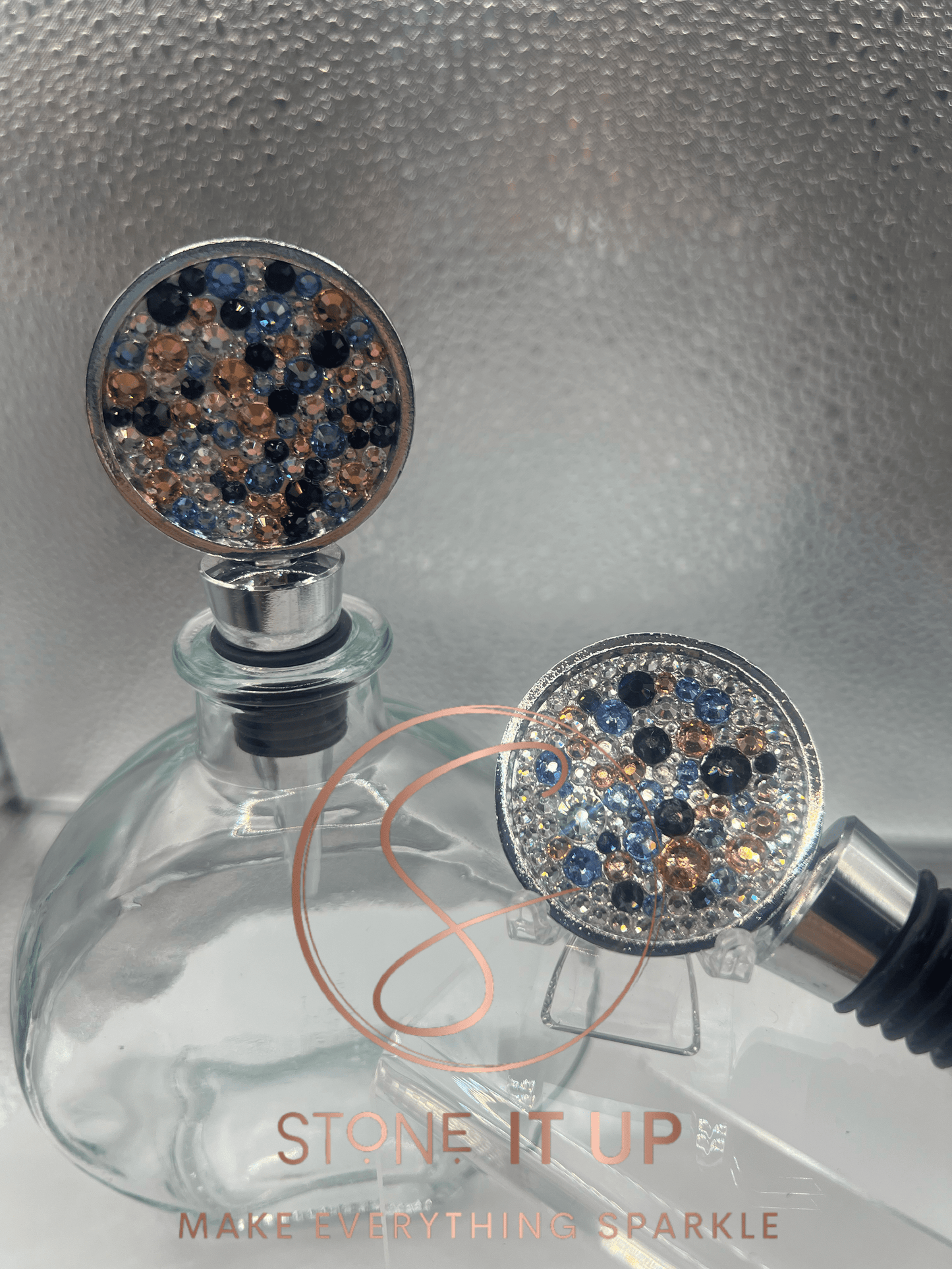 Blinged out Boho Dreams Round Wine Bottle Stopper