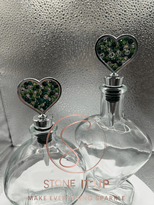 Blinged out Keeping Up with Kelly Heart Wine Bottle Stopper