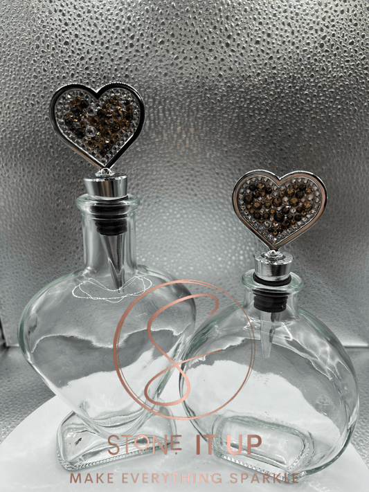 Blinged out All Natural Amelia Heart Wine Bottle Stopper