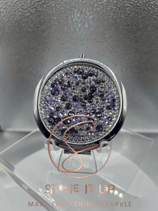 Simply Sarah Blinged Out Round Shaped Compact Mirror