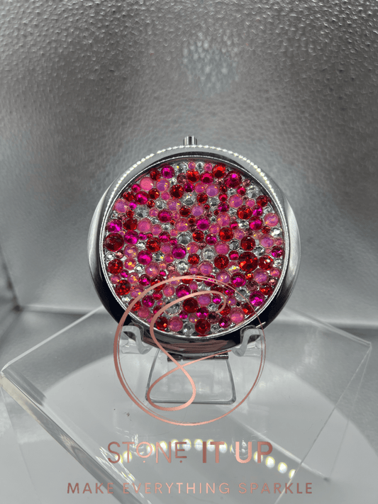Wendy's Watermelon Patch Blinged Out Round Shaped Compact Mirror