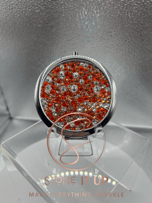One of a Kind Olivia Blinged Out Round Shaped Compact Mirror