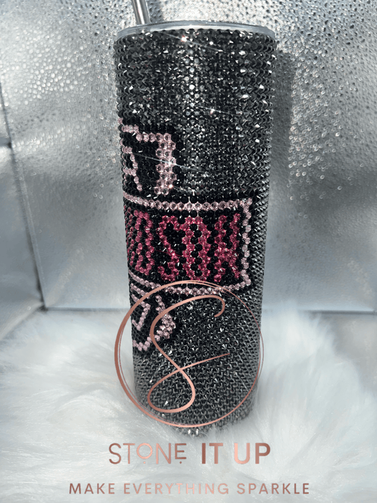 20oz Famous HD Blinged Out Tumbler in Pink