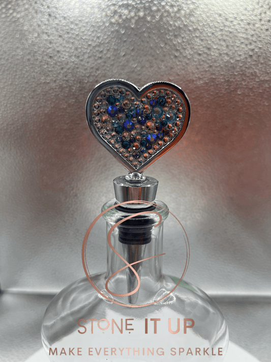 Blinged out A Little Bit of Alexis Heart Wine Bottle Stopper