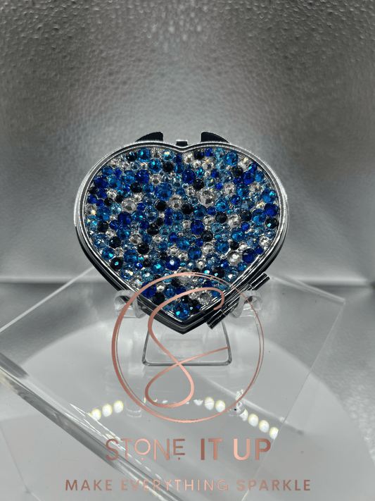 Chillout Charlie Blinged Out Heart Shaped Compact Mirror