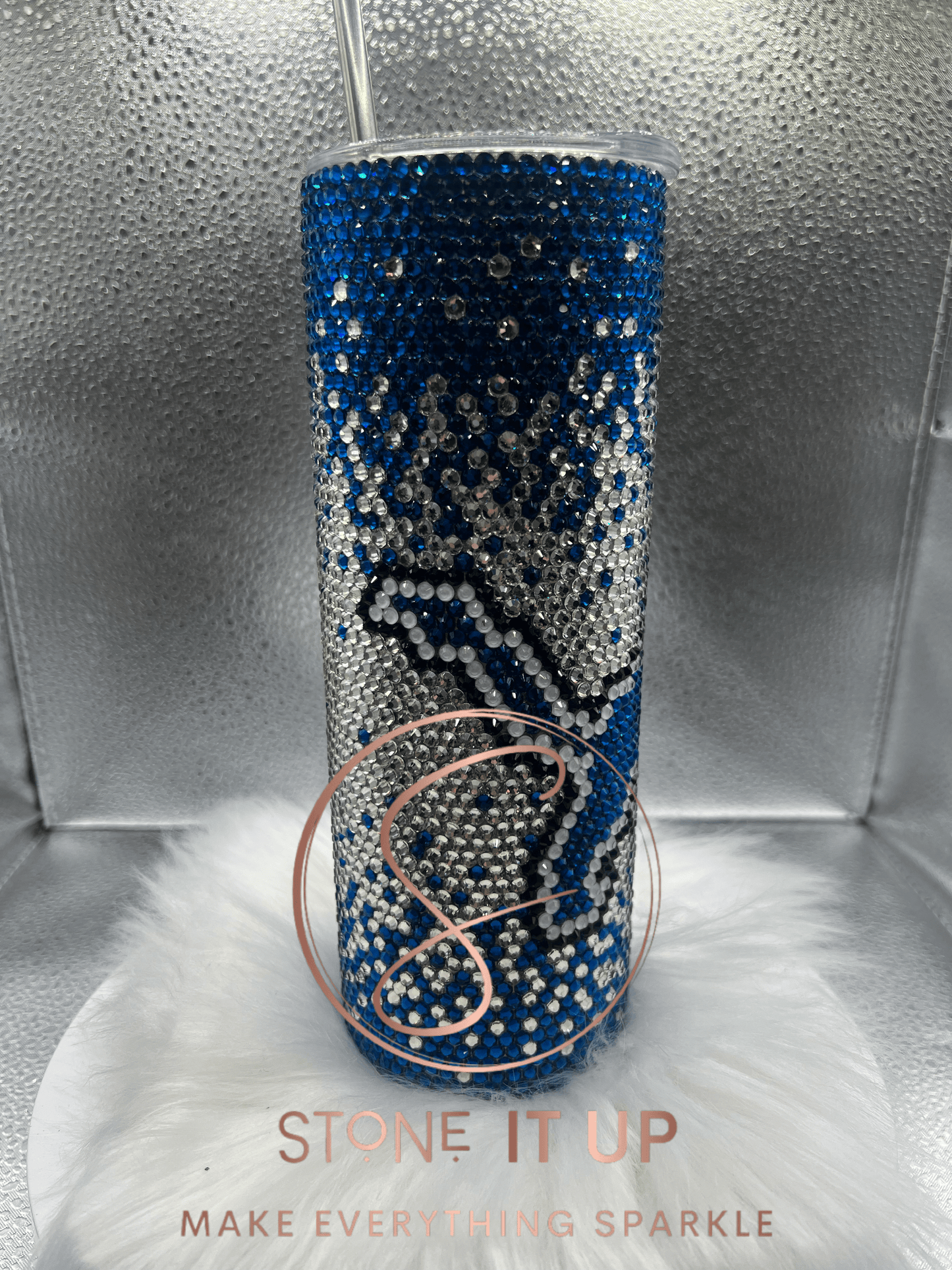 20oz Famous Football Blinged Out Tumbler Gift Set