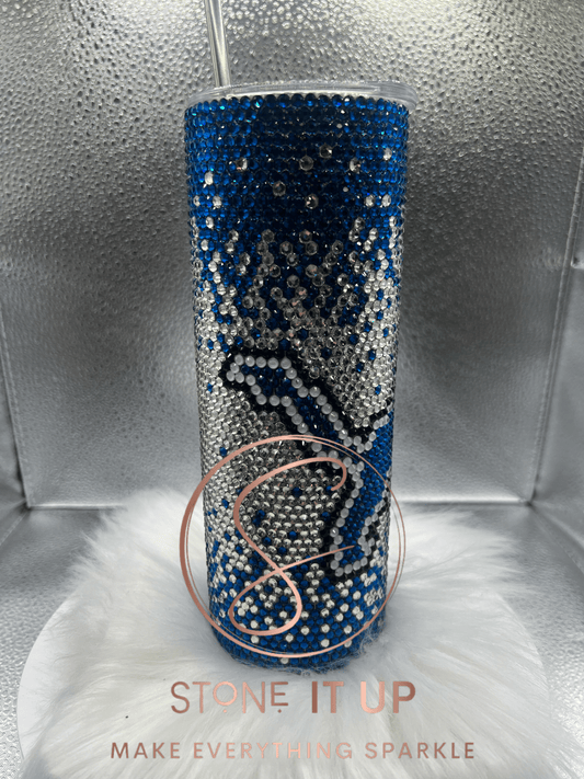 20oz Famous Football Blinged Out Tumbler Gift Set