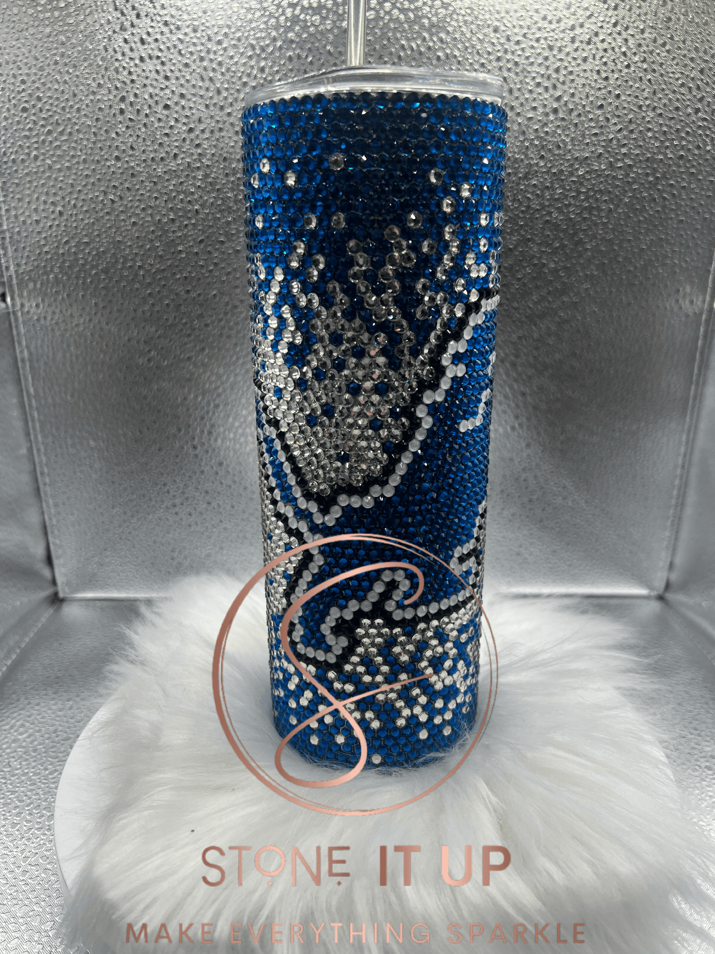 20oz Famous Football Blinged Out Tumbler Gift Set