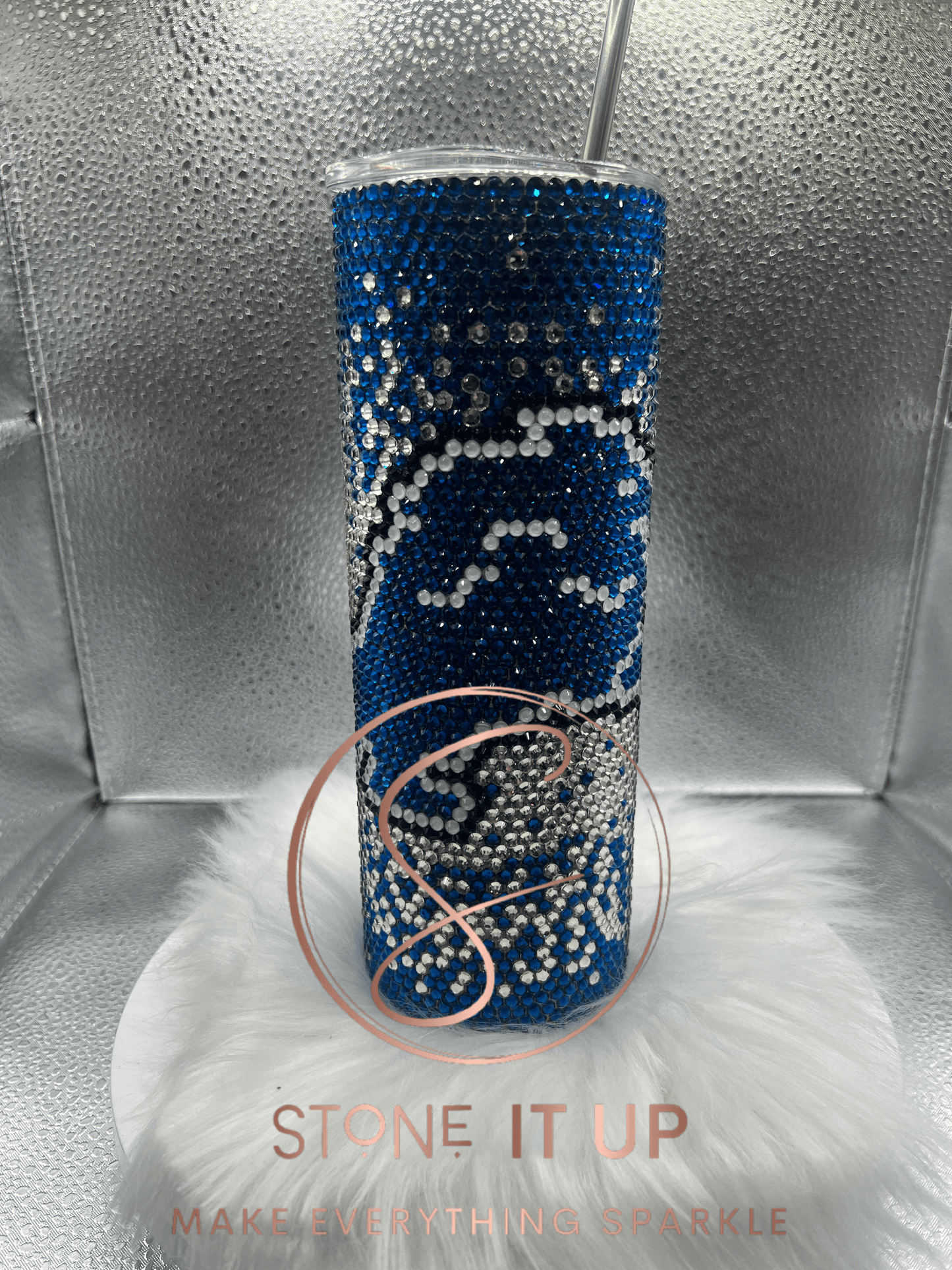 20oz Famous Football Blinged Out Tumbler Gift Set