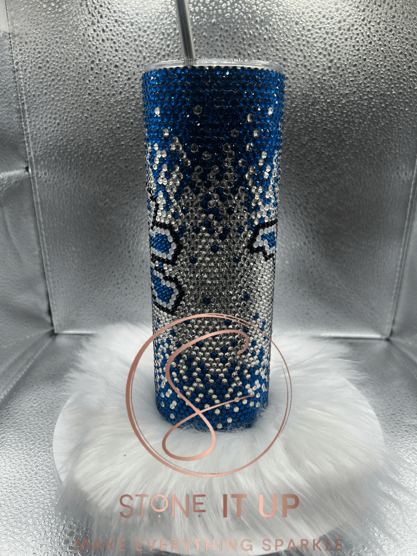 20oz Famous Football Blinged Out Tumbler Gift Set