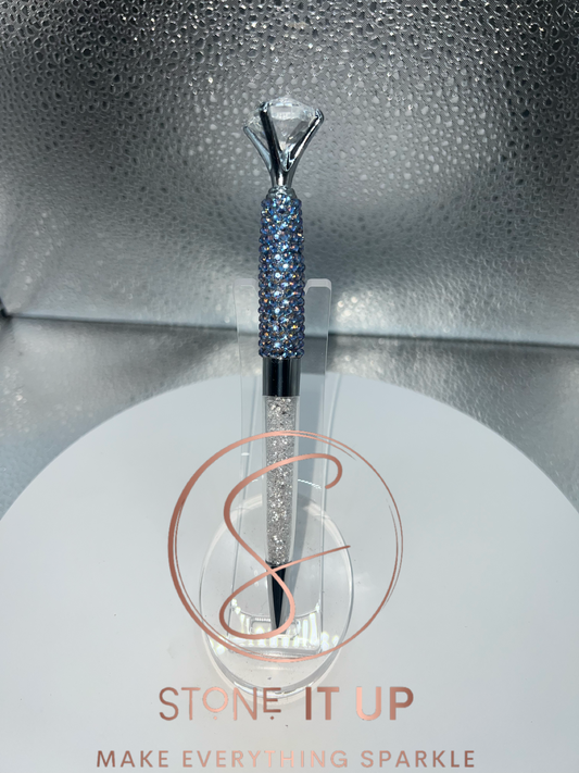 Mirage Sapphire Blinged Out Diamond Top Pen